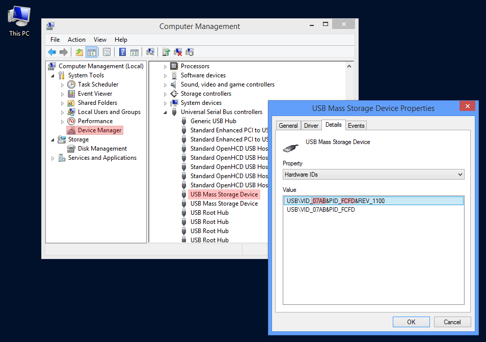 How to find USB product and vendor device ID using Device Manager